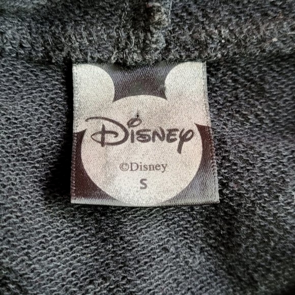 MICKEY MOUSE Black Hoodie Grey & Pink Stars & Mickey Faces Size Small Disney - Picture 5 of 6